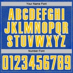 Soccer Jersey Geometric Uniform Shape Sublimation Sports Blue Thunder Yellow-White Custom Soccer Jersey Geometric Uniform Shape Sublimation Sports Blue Thunder Yellow-White Custom