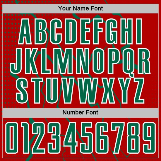 Red Sports Lightning Uniform Custom Kelly Jersey Soccer Green-White Sublimation Red Sports Lightning Uniform Custom Kelly Jersey Soccer Green-White Sublimation