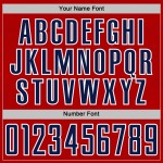 Jersey Red Geometric Soccer Shape Custom Uniform Sports Sublimation Navy-White Jersey Red Geometric Soccer Shape Custom Uniform Sports Sublimation Navy-White