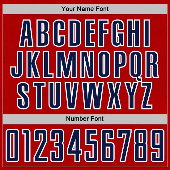 Jersey Red Geometric Soccer Shape Custom Uniform Sports Sublimation Navy-White Jersey Red Geometric Soccer Shape Custom Uniform Sports Sublimation Navy-White