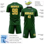 Jersey Sublimation Shape Uniform Custom Green Geometric Soccer Yellow-White Sports Jersey Sublimation Shape Uniform Custom Green Geometric Soccer Yellow-White Sports